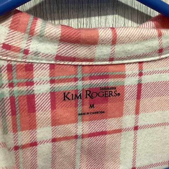 NWOT. Kim Rogers Women’s Size M 2 Pc. Pink Plaid PJ Set - Picture 5 of 15